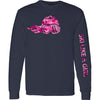 Ski Like A Girl Womens Long Sleeve T-Shirt Navy Pink Camo (Overstock) image 0