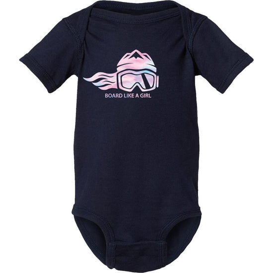 Baby Snowboard Bodysuit Cotton Candy - Ski Like A Girl