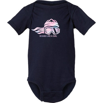 Baby Snowboard Bodysuit Cotton Candy - Ski Like A Girl