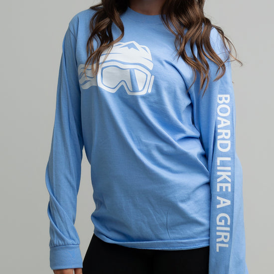 Womens Snowboard Long-Sleeve T-Shirt Carolina Blue