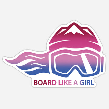 Board Like A Girl Sticker Aurora