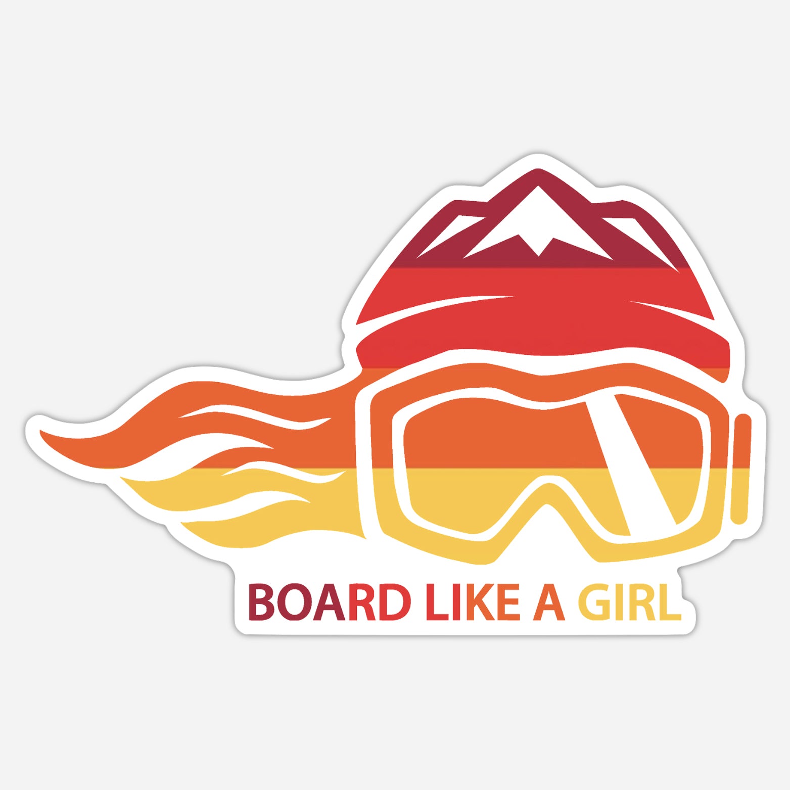 Board Like A Girl Sticker Desert Fire