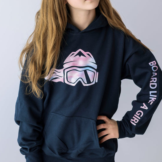Board Like A Girl Girls Hoodie Cotton Candy (Overstock) - Ski Like A Girl