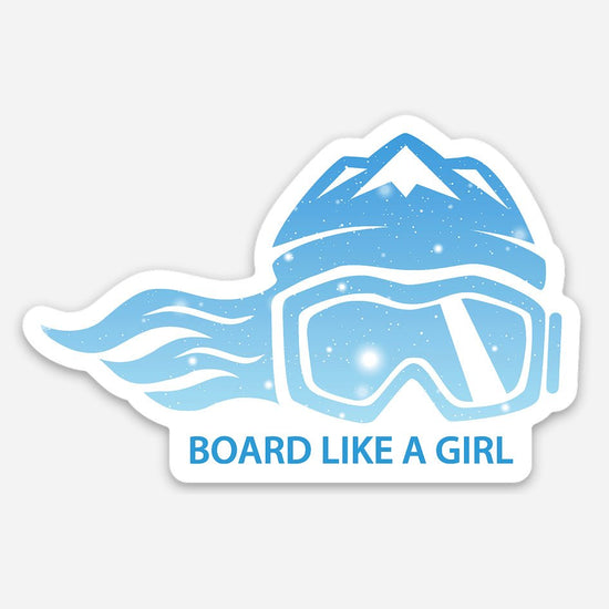 Board Like A Girl Sticker "Let it Snow" (5" or 3") - Ski Like A Girl