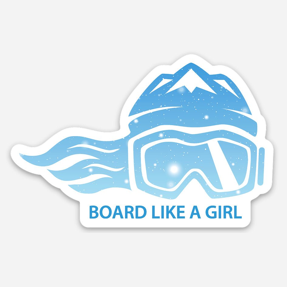 Board Like A Girl Sticker "Let it Snow" (5" or 3") - Ski Like A Girl