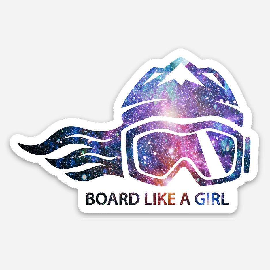 Board Like A Girl Sticker "The gALEXy" (5" or 3") - Ski Like A Girl