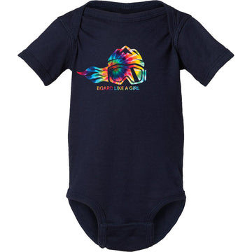 Baby Snowboard Bodysuit Navy Blue Tie-Dye