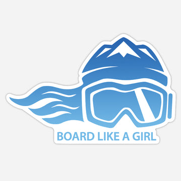 Board Like A Girl Sticker "Ski Blue" (5” or 3”)