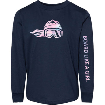 Toddler Snowboard Long-Sleeve T-Shirt Cotton Candy