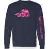Womens Snowboard Long-Sleeve T-Shirt Navy Pink Camo