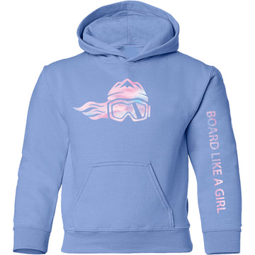 Girls Snowboard Hoodie Carolina Blue Cotton Candy