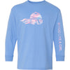 Girls Snowboard Long-Sleeve T-Shirt Carolina Blue Cotton Candy