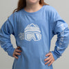 Girls Snowboard Long-Sleeve T-Shirt Carolina Blue