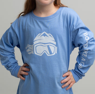 Girls Snowboard Long-Sleeve T-Shirt Carolina Blue