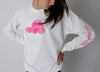 Ski Like A Girl Womens Long Sleeve T-Shirt Pink Logo