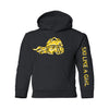 Ski Like A Girl Girls Hoodie Black Paisley