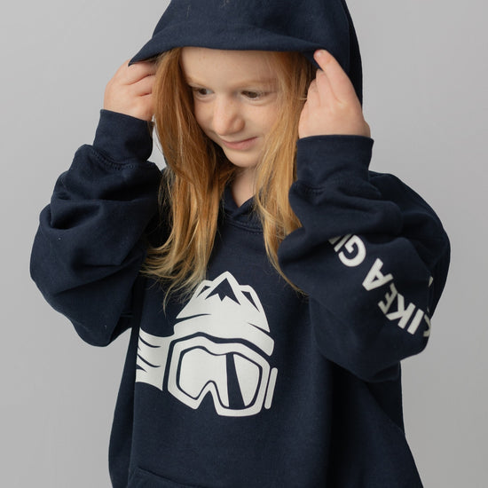 Board Like A Girl Girls Hoodie Navy Blue 