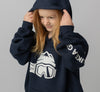 Board Like A Girl Girls Hoodie Navy Blue 