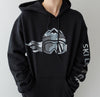 Ski Like A Girl Womens Hoodie Black White Camo