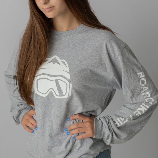 Board Like A Girl Womens Long Sleeve T-Shirt Grey 