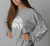 Board Like A Girl Womens Long Sleeve T-Shirt Grey 