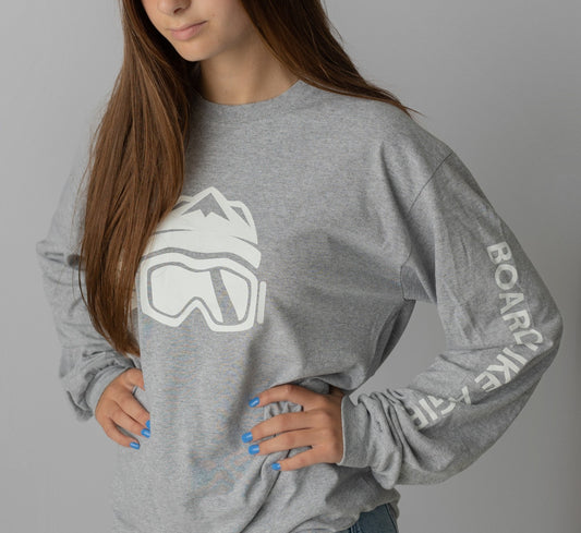 Board Like A Girl Womens Long Sleeve T-Shirt Grey 
