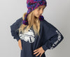 Board Like A Girl Girls Long Sleeve T-Shirt Navy Blue 