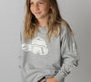 Board Like A Girl Girls Long Sleeve T-Shirt Grey 