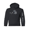 Board Like A Girl Girls Hoodie Black White Camo 