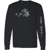 Board Like A Girl Womens Long Sleeve T-Shirt Black White Camo 
