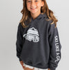Ski Like A Girl Girls Hoodie Heather Grey
