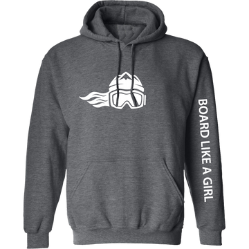 Board Like A Girl Womens Hoodie Dark Grey 