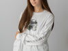 Board Like A Girl Womens Long Sleeve T-Shirt White Camouflage Logo 