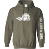 Ski Like A Girl Womens Hoodie Military Green (Overstock) image 1