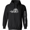 Board Like A Girl Womens Hoodie Black Grey Logo 