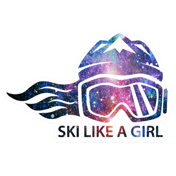 Ski Like A Girl galexy sticker