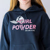 Girl Powder Womens Hoodie Navy - Ski Like A Girl