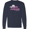 Girl Powder Womens T-Shirt Navy - Ski Like A Girl