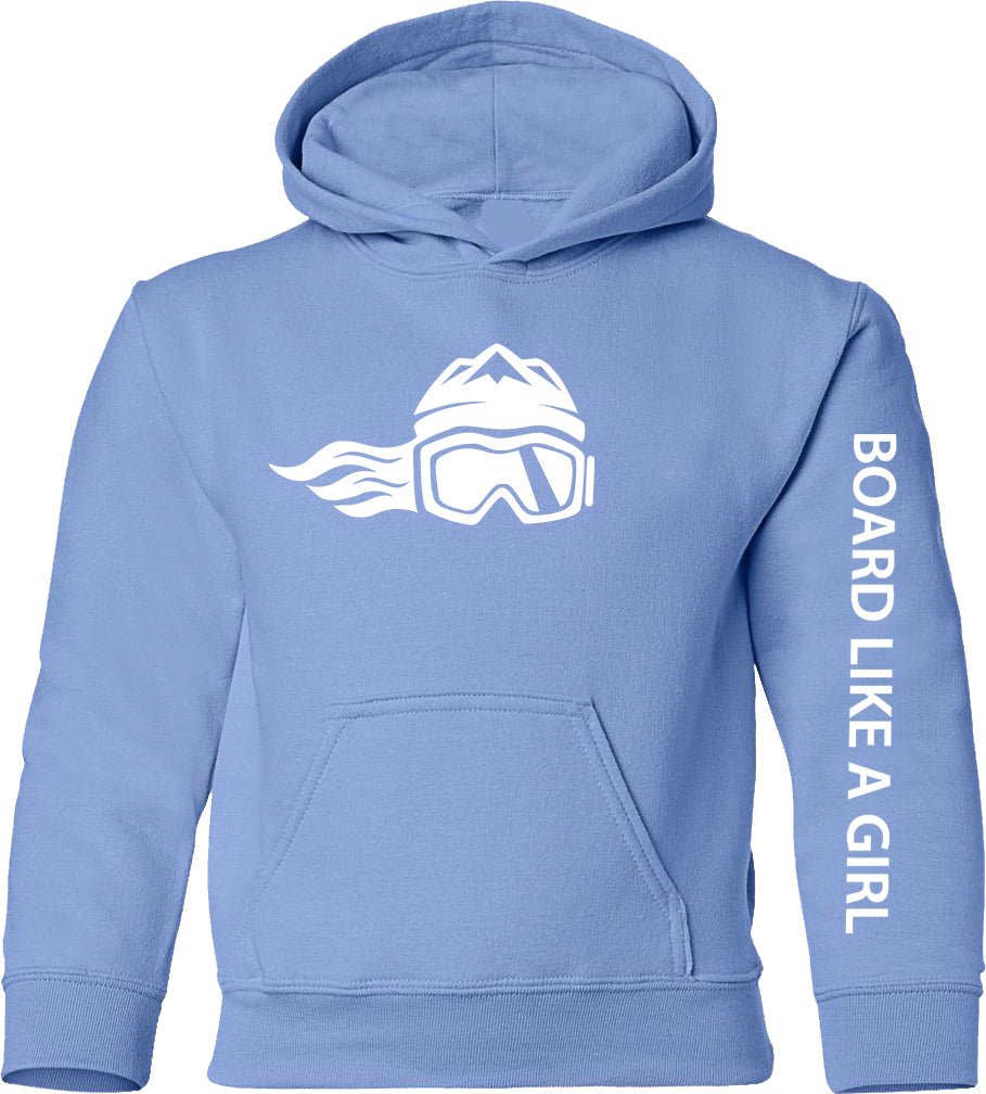 Girls Snowboard Hoodie Carolina Blue (Overstock) - Ski Like A Girl