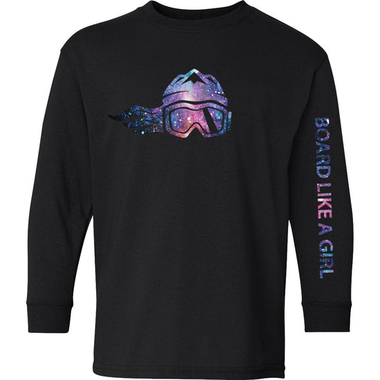 Girls Snowboard Long-Sleeve T-Shirt gALEXy - Ski Like A Girl
