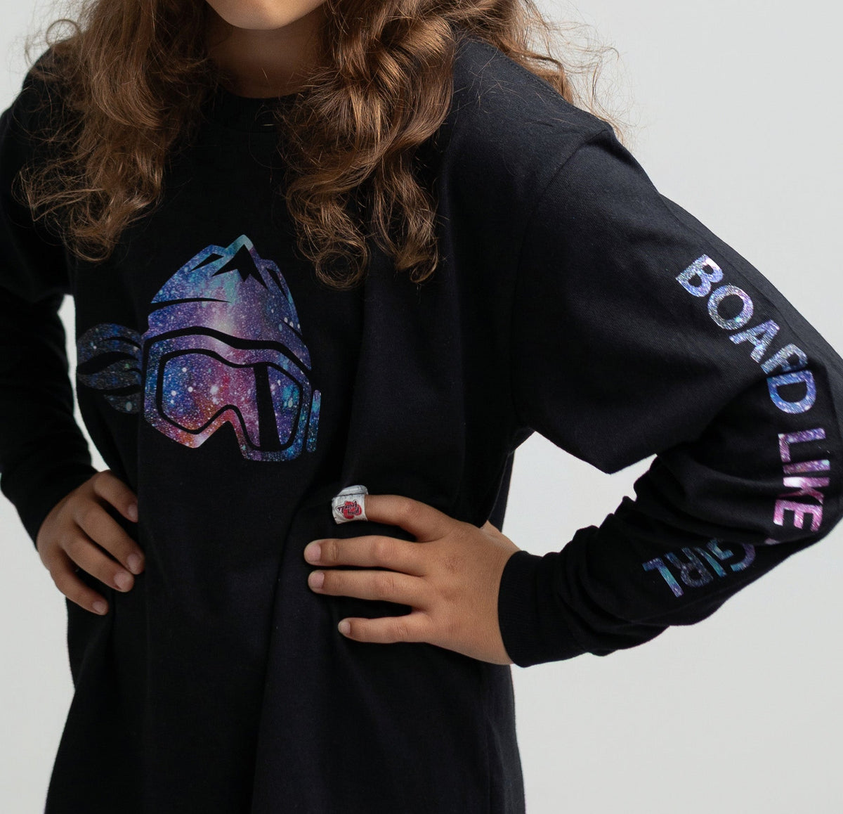 Girls Snowboard Long-Sleeve T-Shirt gALEXy - Ski Like A Girl