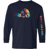 Girls Snowboard Long-Sleeve T-Shirt Navy Tie-Dye (Overstock) - Ski Like A Girl