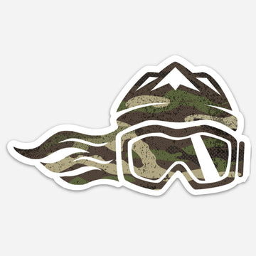Board Like A Girl Sticker Green Camo (No Words)