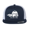 Ski Like A Girl Trucker Hat Navy Blue