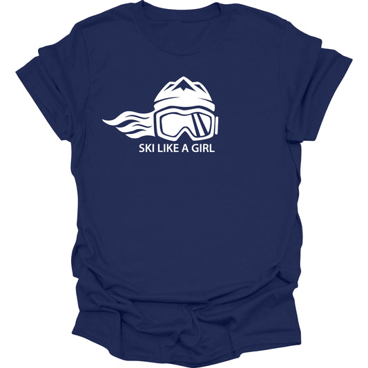 Ski Like A Girl Girls Essential Short Sleeve T-Shirt