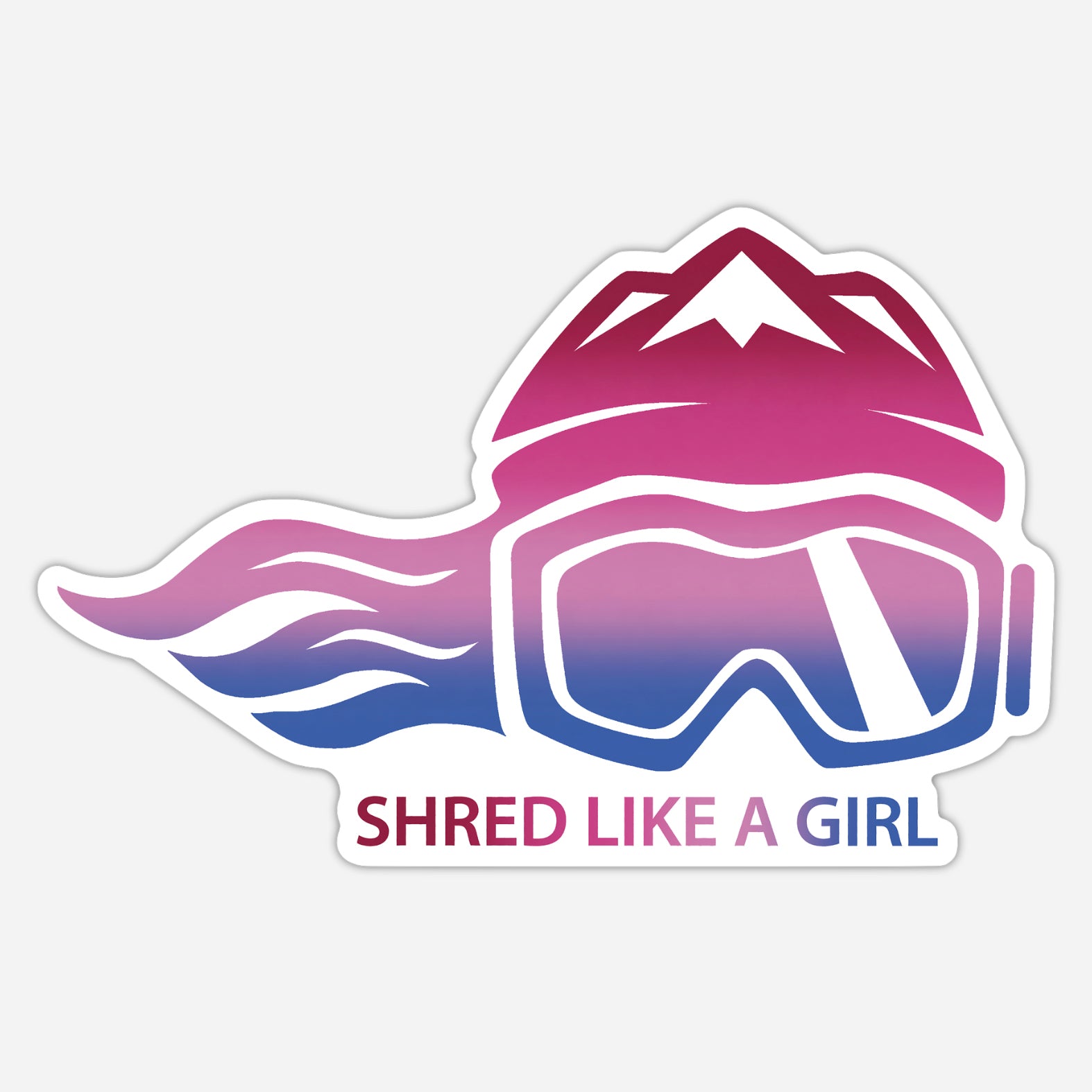 Shred Like A Girl Sticker Aurora