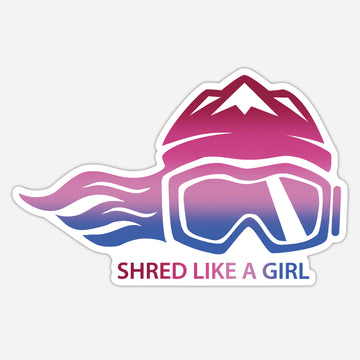 Shred Like A Girl Sticker Aurora