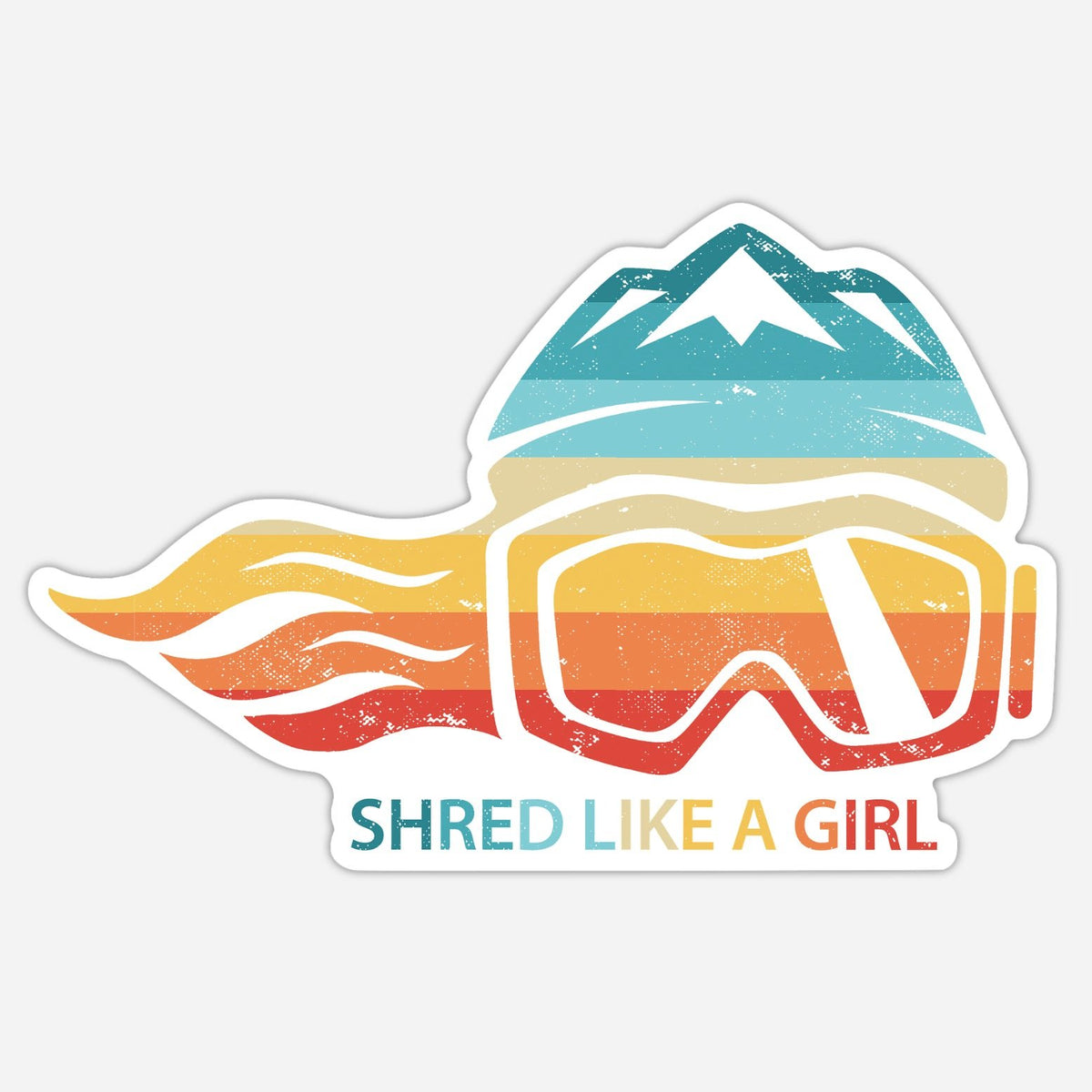 Shred Like A Girl Sticker "The 1983" (5" or 3") - Ski Like A Girl