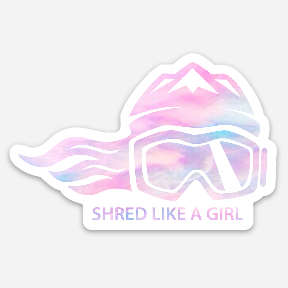Shred Like A Girl Sticker Cotton Candy (5" or 3")