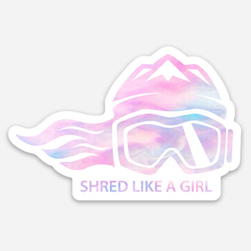 Shred Like A Girl Sticker Cotton Candy (5" or 3")